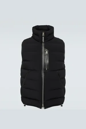 Tom Ford Leather-trimmed down vest
