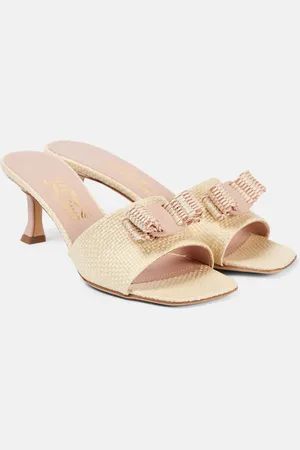 Salvatore Ferragamo Isaura 55 raffia-effect mules