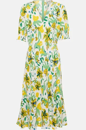 Diane von Furstenberg Jemma floral crÃªpe midi dress