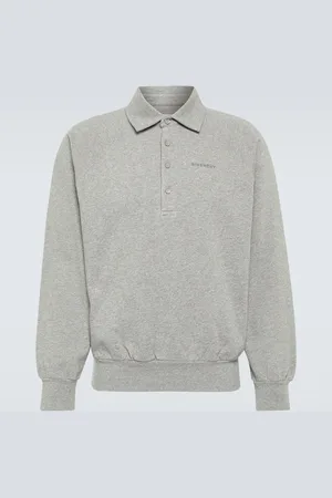 Givenchy Collared cotton jersey sweatshirt