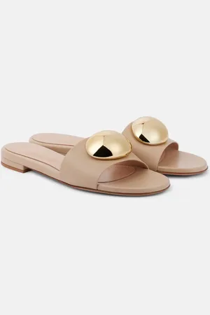 Gianvito Rossi Embellished leather slides