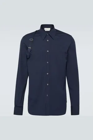 Alexander McQueen Harness cotton poplin shirt