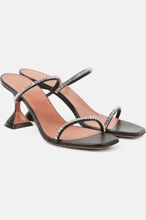 Amina Muaddi Gilda 70 embellished leather mules