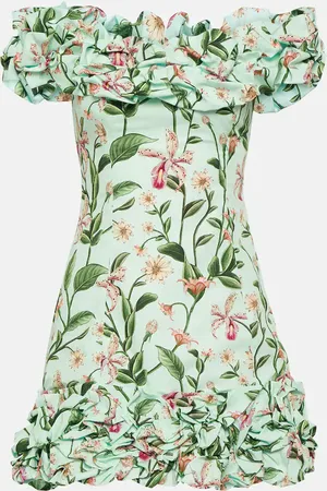 Agua by Agua Bendita JardÃ­n floral cotton minidress