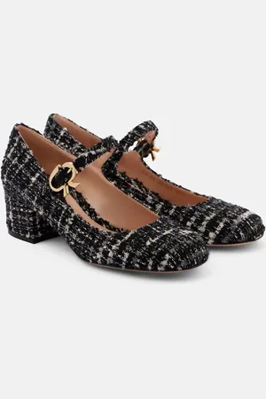Gianvito Rossi Mary Ribbon 45 bouclÃ© Mary Jane pumps
