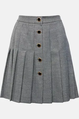 Alessandra Rich Houndstooth wool-blend miniskirt
