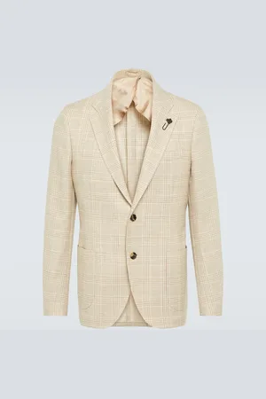 LARDINI Prince of Wales checked wool blazer