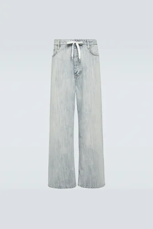 Balenciaga Mid-rise cotton twill wide-leg pants