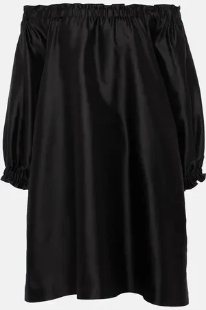 Max Mara Lepre off-shoulder silk and cotton minidress