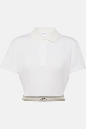 Loewe Cropped cotton polo shirt