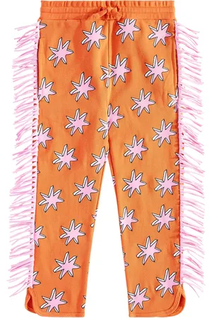 Stella McCartney Printed fringed cotton sweatpants