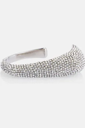 Alexander McQueen Crystal-embellished cuff bracelet