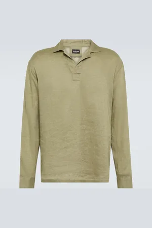 Giorgio Armani Linen canvas polo shirt