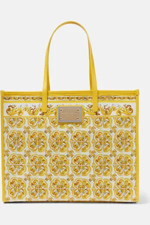 Dolce & Gabbana Majolica Large canvas tote bag