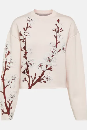 Alexander McQueen Floral jacquard wool and silk sweater