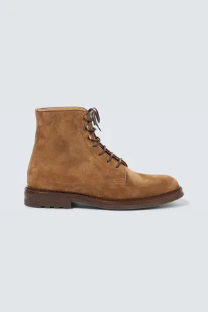 Brunello Cucinelli Suede lace-up boots