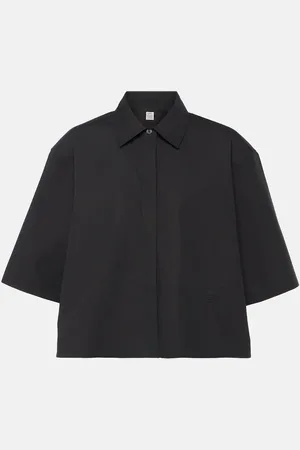 Totême Cropped cotton shirt