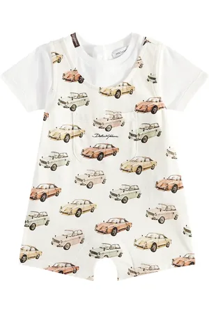 Dolce & Gabbana Baby printed cotton playsuit