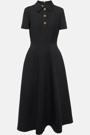 VALENTINO Crepe Couture A-line midi dress