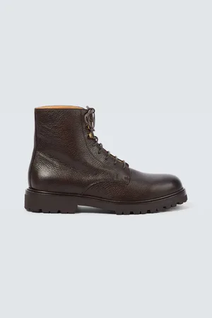 Brunello Cucinelli Leather lace-up boots