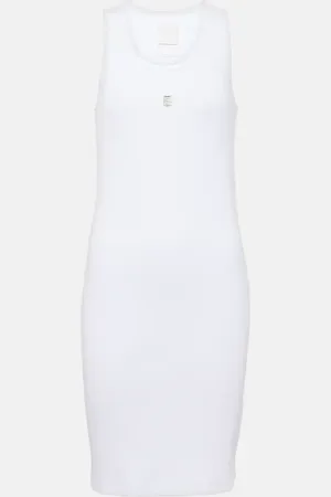 Givenchy 4G ribbed-knit cotton minidress