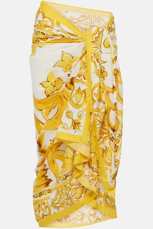 Dolce & Gabbana Majolica cotton beach cover-up