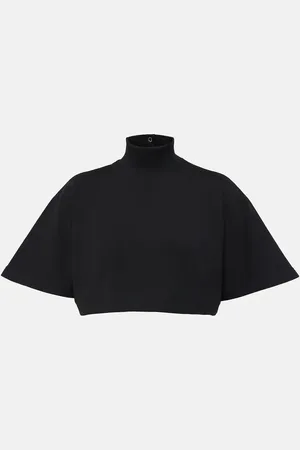 Alaïa AlaÃ¯a Cotton jersey crop top