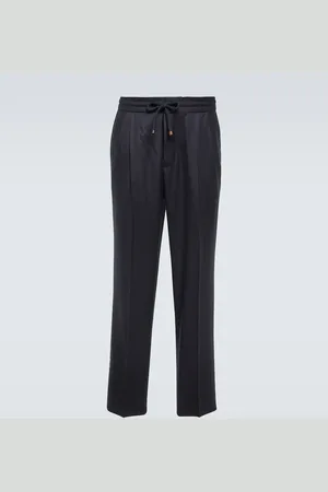 Brunello Cucinelli Virgin wool flannel straight pants