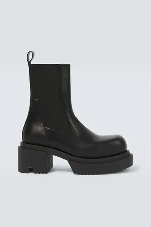 Rick Owens Leather Chelsea boots