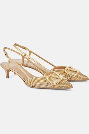 VALENTINO GARAVANI VLogo Signature 40 leather slingback pumps