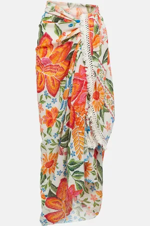 Farm Rio Bloom Garden cotton beach cover-up