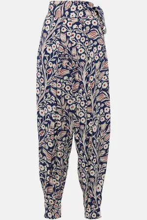 Loro Piana Printed silk tapered pants