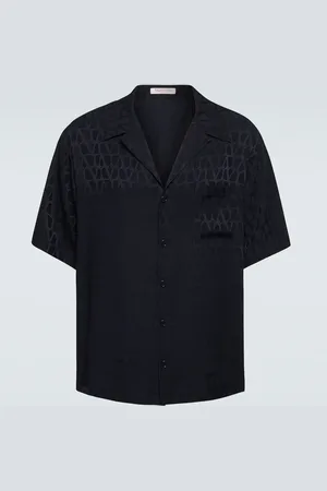 VALENTINO Logo silk bowling shirt