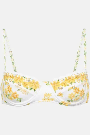 Farm Rio Azaleia floral printed bikini top