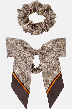 Gucci GG set of 2 silk scrunchies