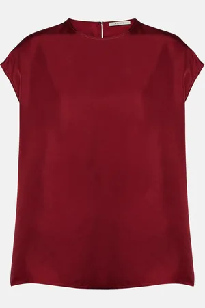 ASCENO Dasha silk twill top