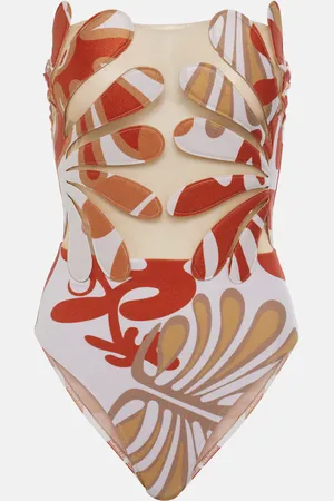 Adriana Degreas Algae tulle-trimmed swimsuit