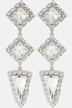 Alessandra Rich Crystal-embellished clip-on earrings