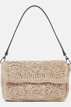 Staud Timmy Small crochet raffia shoulder bag
