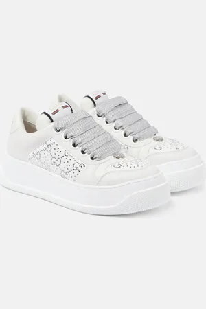 Gucci Screener GG embellished leather sneakers