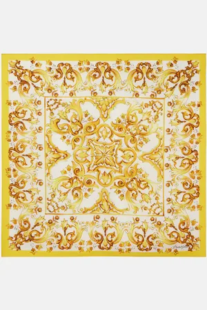 Dolce & Gabbana Majolica silk twill scarf