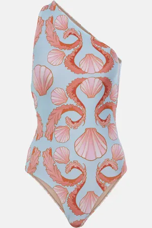 Adriana Degreas Seashell one-shoulder swimsuit