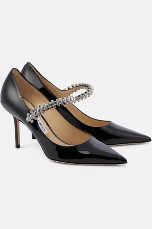 Jimmy Choo Bing 85 embellished patent leather pumps