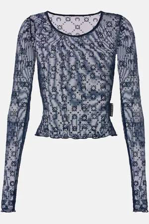 Marine Serre Moon mesh crop top
