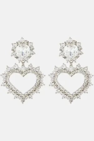 Alessandra Rich Crystal-embellished clip-on earrings