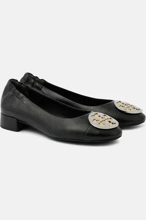 Tory Burch Claire logo leather ballet flats