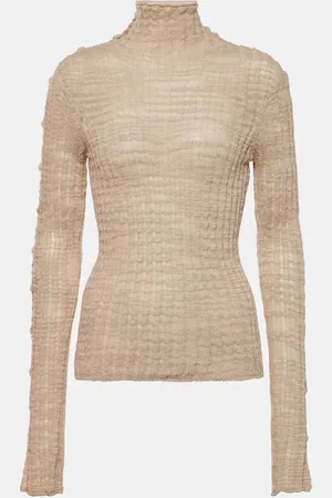 Acne Studios Kemen ribbed-knit linen-blend top