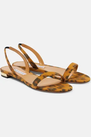 Aquazzura So Nude leopard-print suede sandals