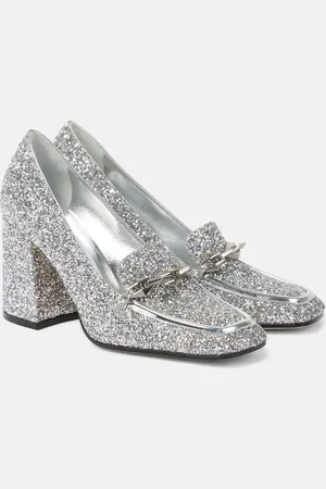 Jimmy Choo Diamond Tilda 85 glitter loafer pumps