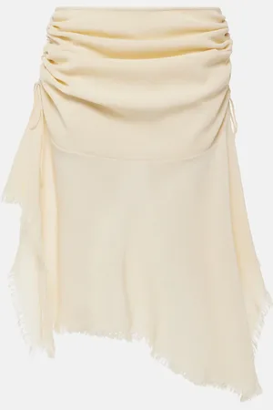 Acne Studios Draped crÃªpe midi skirt